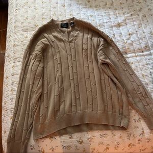 Tan Embroidered Sweater